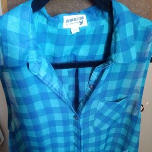 Lacey checkered tank top